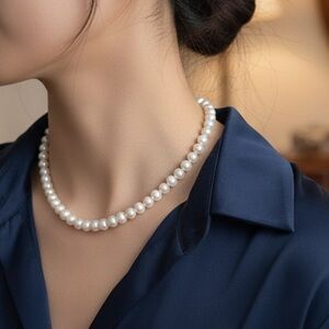 ✨ 14K Gold Premium Pearl Necklace 17.5" - for special occasions